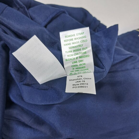 Lilly Pulitzer True Navy Blue/Gold Embroidered Demi Strapless Mini EveningDress - Picture 13 of 14